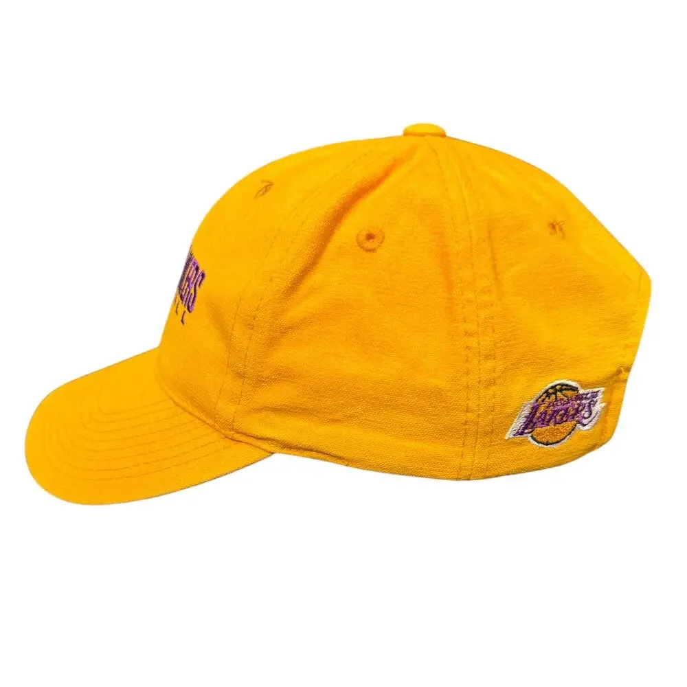Nike LA Los Angeles Lakers Basketball Yellow Center Swoop Strapback Nike Team